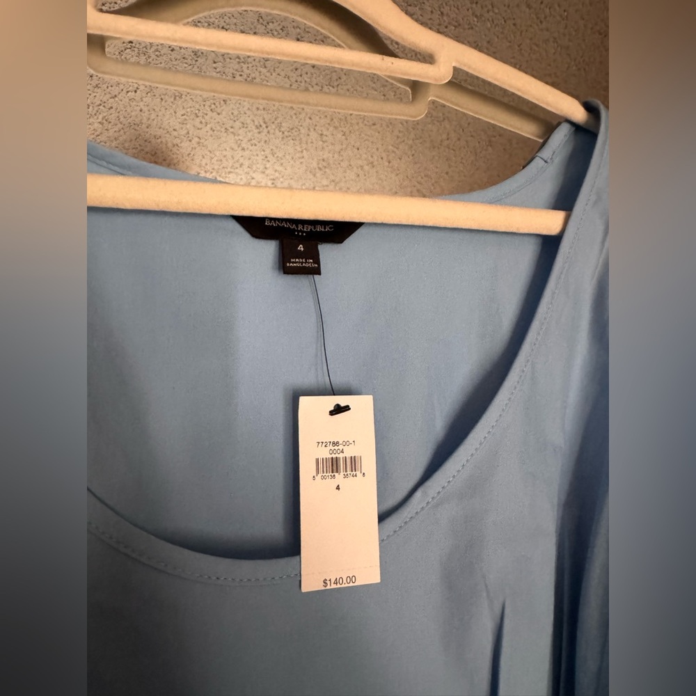 NWT POPLIN CORSET WAIST MIDI DRESS Banana republic Size s - Picture 3 of 5